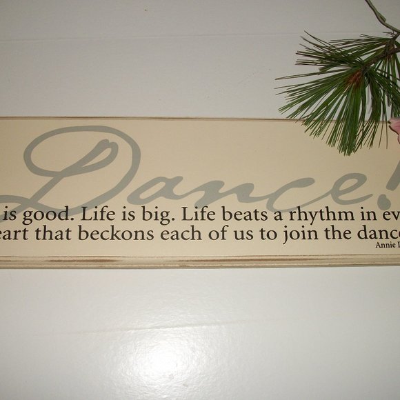 Annie Danielson Designs "DANCE" Wall Art Wall Plaque 16" Long Life Inspirational - Picture 2 of 11
